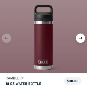 Yeti 18 oz rambler bottle EUC